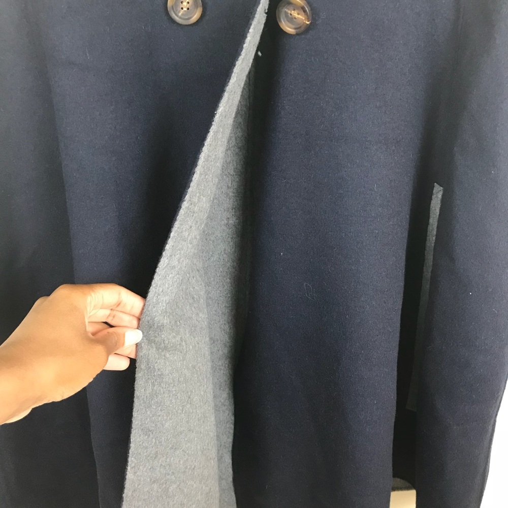 Boden Charlotte Cape In Navy Blue - Picture 6 of 7